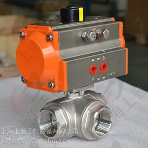 供应普雷沃POV q614f/q615f气动内螺纹三通球阀