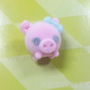 供应仿真动物植绒 ,MGA玩具植绒 万汇达植绒厂提供动物塑胶公仔猪产品植绒加工 塑胶植绒加工