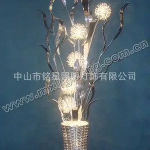 供应铝线落地灯 室内低压灯 铝线编织饰品 手工工艺品 铭星专业