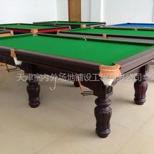 供应顶配台球桌带大钢库比利时球天津恒之星D8专业中式黑八台球桌专卖