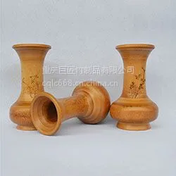 巨匠厂家定制外贸***创意出口碳化雕刻大肚竹花瓶