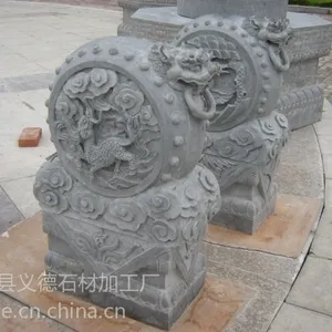 供应青石抱鼓石 青石柱础石 青石柱墩 青石石狮子