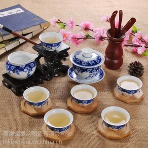 供应凤卜 蝶恋花 景德镇手绘陶瓷茶具套装