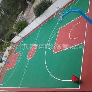 供应硅PU球场施工,3mm硅PU网球场、硅PU篮球场、羽毛球场工程