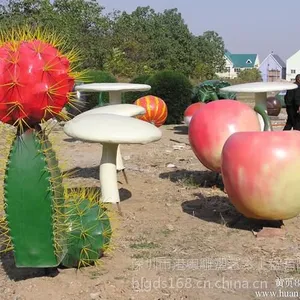 仙人球雕塑|仿真仙人球雕塑|大型仙人掌造型玻璃钢厂家