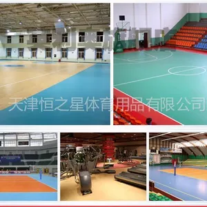 供应运动场馆塑胶地板铺设篮球网球乒乓球羽毛球PVC塑胶地板专业安装