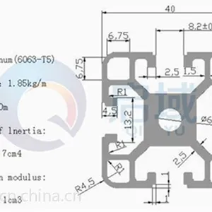 供应欧标4040标准型工业铝型材流水线型材自动化铝材铝合金型材