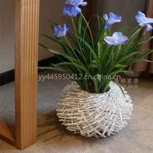 厂家直销批发柳编藤编创意园艺花盆饰品