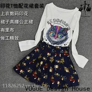 供应女式T恤2014春装新款精品批发职业休闲***欧洲站七分袖印花女T恤