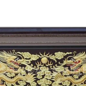 供应苏绣手工艺品、苏绣盘金绣—立体双龙戏珠