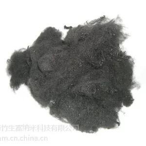 供应江西黑色纳米抗菌6D*38mm竹炭纤维棉