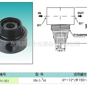 供应吸金过滤2.5寸黑二通,过滤头