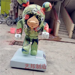 供应彩绘艺术主题抽象玻璃钢雕塑