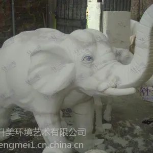 供应大象雕塑树脂彩绘大象模型定做玻璃钢抽象大象雕塑泡沫大象定做
