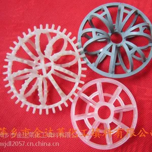 塑料花环填料 塑料花环RPP/PVC/CPVC/PVDF/ETFE 氢气洗涤塔用填料 规格齐全
