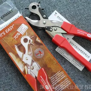 供应德国工具Hunter红色省力70%打孔钳 进口皮具打孔器 370B皮带打孔钳批发