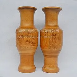 巨匠厂家定制天然欧式环保碳化大肚竹子花瓶