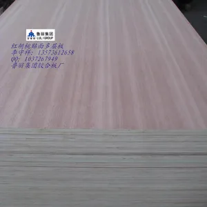 供应山东鲁丽木业红胡桃饰面胶合板(家具制作部件)