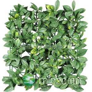 明筑仿真植物墙MZCGZ-6090桂花叶墙面装饰材料厂家直销仿真植物墙报价仿真植物墙施工
