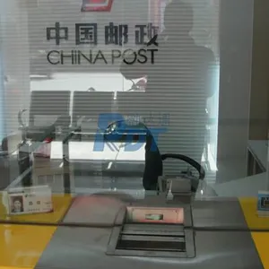 多功能收银槽柜台宝票槽钱槽钱斗不锈钢单槽取款槽塑料密码键盘窗口对讲机刷卡器点钞机