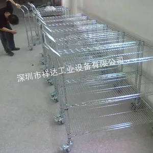 供应镀铬推车 线网推车 工厂推车 深圳货架 深圳货架制作