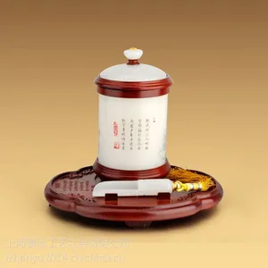 供应白玉茶叶罐--天然A级白玉金镶玉厂家现货礼品定制LOGO***机关礼品房地产礼品务庆典礼品商务馈赠礼品