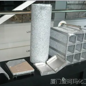 泡沫铝可以应用在建筑构造超轻型建材,耐冲击材,吸音及放音材