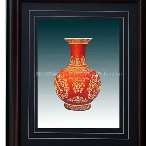供应苏绣手工艺品、苏绣打籽绣-花瓶A011
