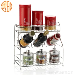 诚招代理*** 不锈钢三层调味品置物架 厨房储物架 多用架 W213