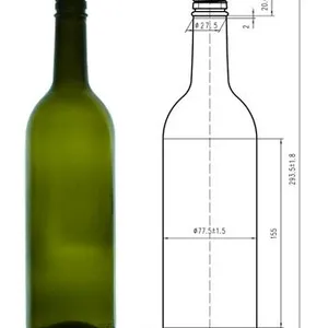 供应厂销墨绿色红酒瓶