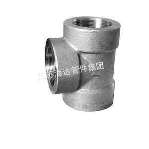 供应不锈钢F304螺纹三通 高压三通 NPT螺纹三通3000# 江苏管件