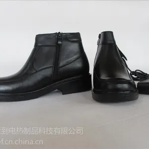 供应电子发热鞋,加热鞋,充电电热鞋,小牛皮加温皮鞋,徐工暖鞋