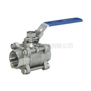 供应不锈钢三片式丝扣球阀Q11F-16P
