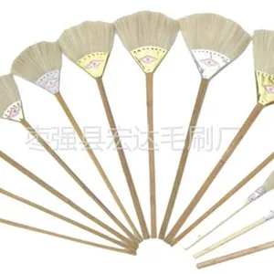 供应铸造专用羊毛担笔 铸造笔刷 猪鬃掸笔 涂料笔 圆水笔 扫笔 铁夹笔 铸造工具