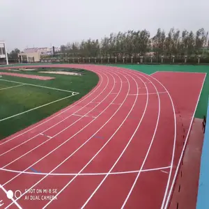 塑胶场地专用13mm塑胶跑道透气型EPDM颗粒混合型橡胶跑道材料施工厂家