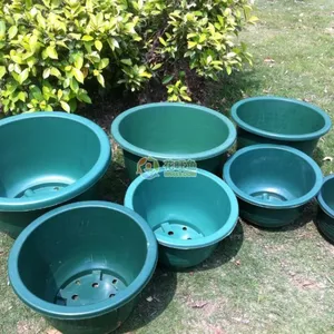供应A绿盆A400塑料花盆 塑料花盆厂家批发绿色塑料花盆