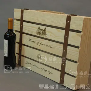 六支装红酒木箱 红酒礼盒 定做红酒木盒 单排 厂家直供 通用版