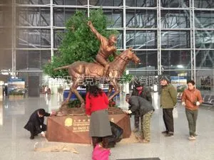 供应天津机场马球雕塑