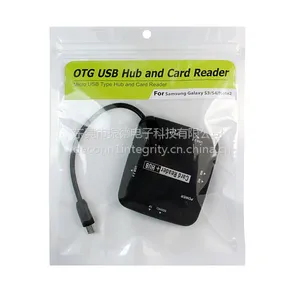 供应平板电脑/手机 Micro USB OTG HUB 读卡器 配供电线 可接硬盘