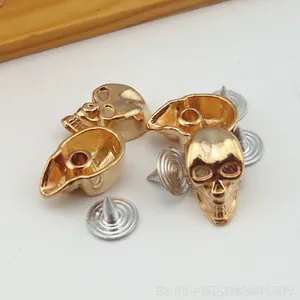 金属铆钉扣骷髅头二合扣工字扣装饰扣手工DIY皮革扣牛仔扣