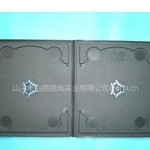供应黑色DVD盒dvd盒子 pp盒 pp盒子 7mm 短花边双面黑色(YP-D813H)