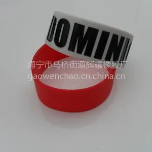 供应海宁厂家定做硅胶手腕带 凹字凸字印刷手环 硅胶手腕带 手镯 硅胶指环 促销手环