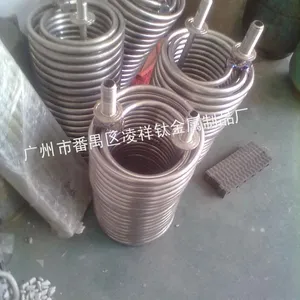 广东电镀设备优质?12.7钛盘管换热器厂家 电镀降温钛弯管换热器加工