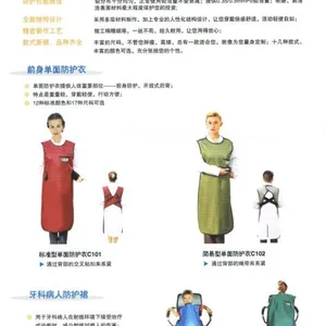 供应产品名称:单面防护衣、眼科病人防护裙、 X射线牙科防护裙