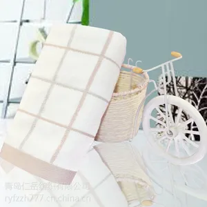 提花大方格大毛巾 厂家供应正品***