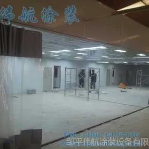 软帘打磨房 垂帘式喷漆房 ***PVC软帘喷漆打磨房_伟航涂装