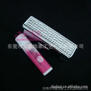 供应厂家直批唇膏盒 彩钻唇膏盒 满钻唇膏盒 金属唇膏盒