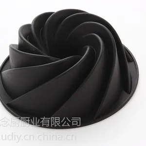供应念厨新品大螺旋南瓜型硅胶蛋糕模具