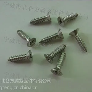 供应国标304材质GB845标准十字槽沉头自攻螺钉, 方腾牌DN7981平头自攻螺丝厂