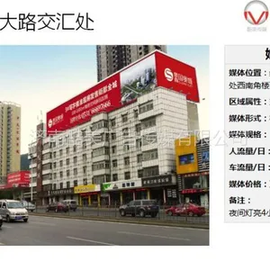 济南经十路山大路十字路口楼顶户外广告***